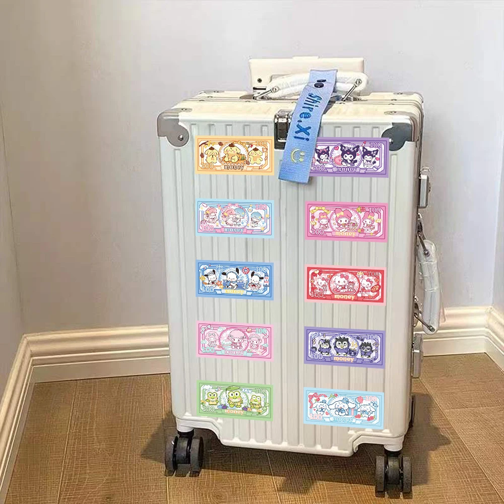 28 шт. забавные бумажные наклейки Sanrio с героями мультфильмов милые Hello Kitty Kuromi