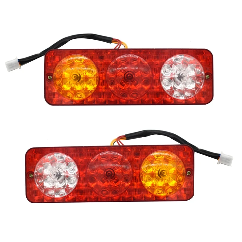 

2X 12V Electric Three-Wheel Semi-Closed Rear Light Vehicle Tricycle Taillight Car Turn Signal Brake Indicator Lamp