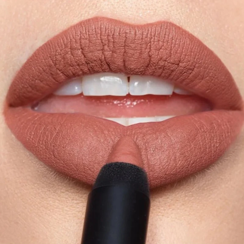 

Waterproof Matte Nude Lipstick Long Lasting Color Rendering Non-stick Velvet Nude Brown Lips Liner Pencil Woman Makeup Cosmetics