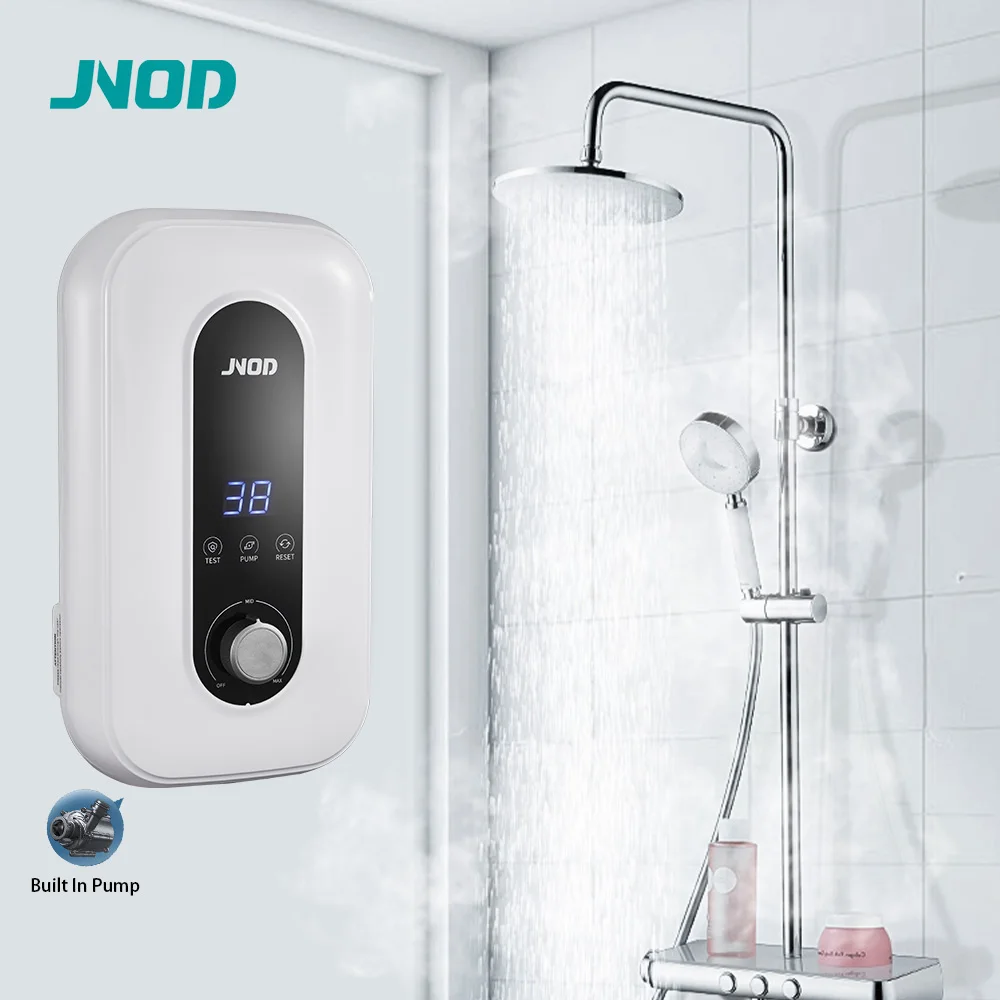 

JNOD ELCB бустер-насос мгновенный портативный безрезервуарный Электрический Душ нагреватель горячей воды с насосом для ванной и душа