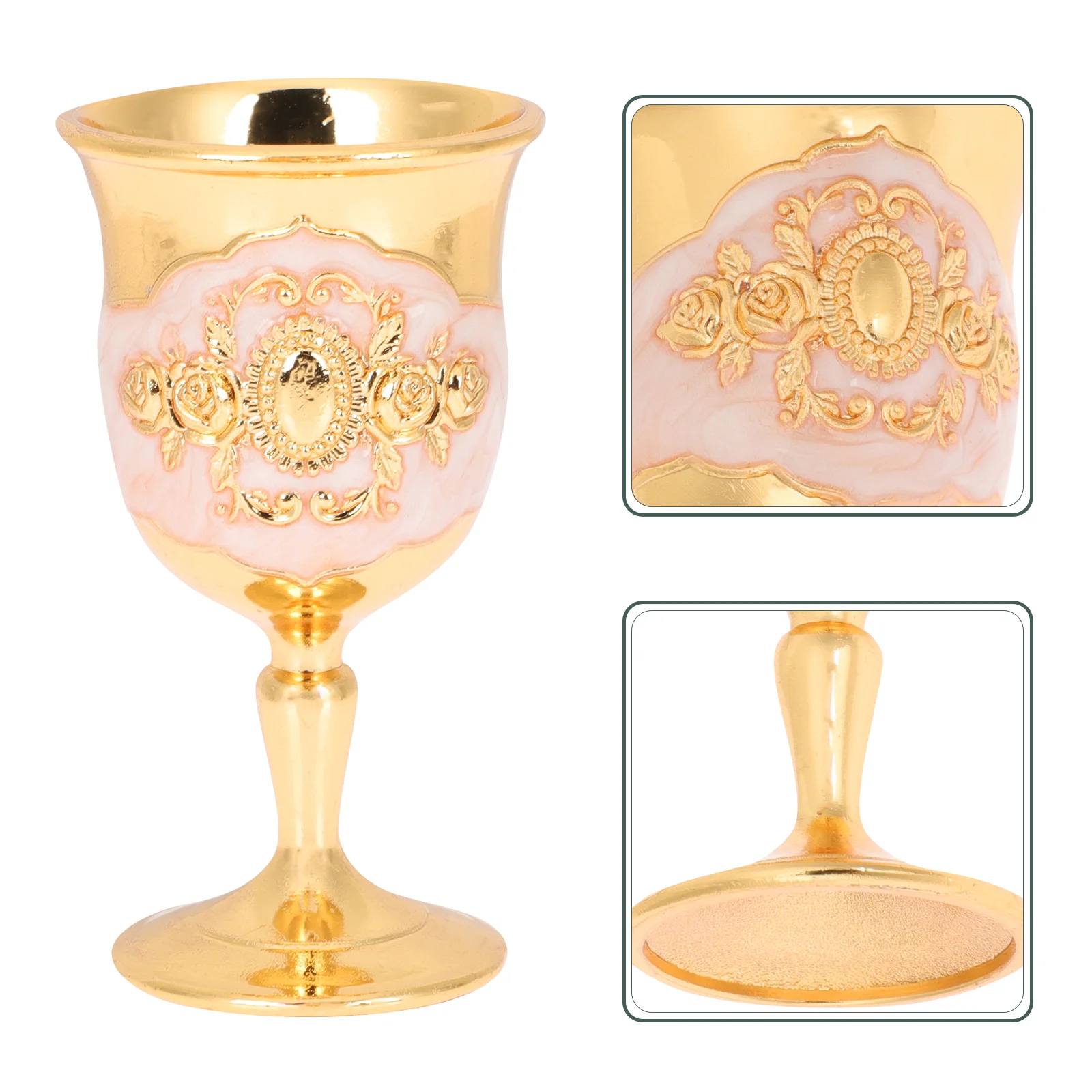 

Cup Goblet Glasses Chalice Vintage Metal Glasscocktail Champagne Cups Gold Brass Retro Shot Copper Medieval Stem Royal Drinking