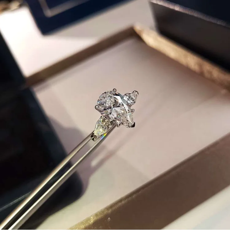 

Milangirl Luxury Crystal Water Drop CZ Rings Women Proposal Engagement Ring Exquisite Wedding Anniversary Gift Party Jewelry