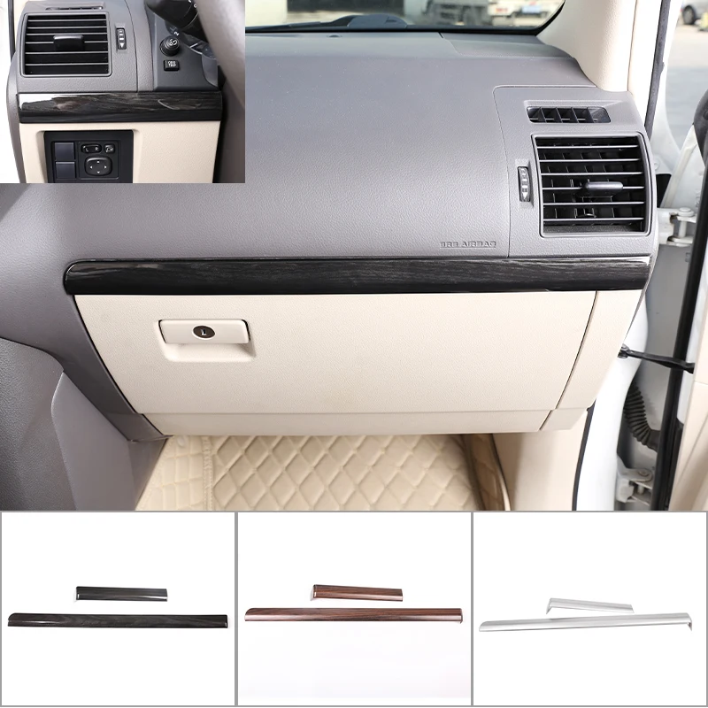 2pcs Abs Car Interior Central Control Decoration Strip Modification Trim Sticker For Toyota Land Cruiser Prado Fj150 150 2018