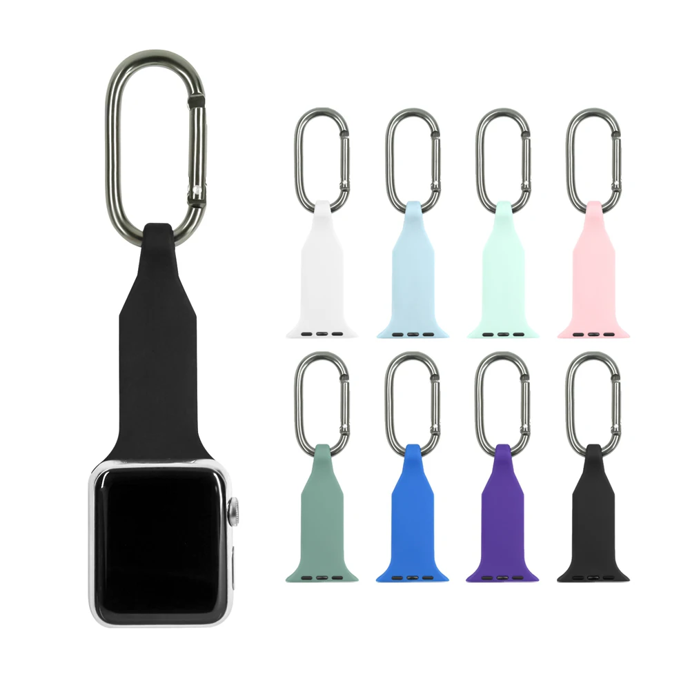 Nurse Band Strap for Apple Watch Series 7 6 5 4 3 Silicone Sport Belt for IWatch Metal Hanger Easy Hook 38/42/41/45mm Climbing