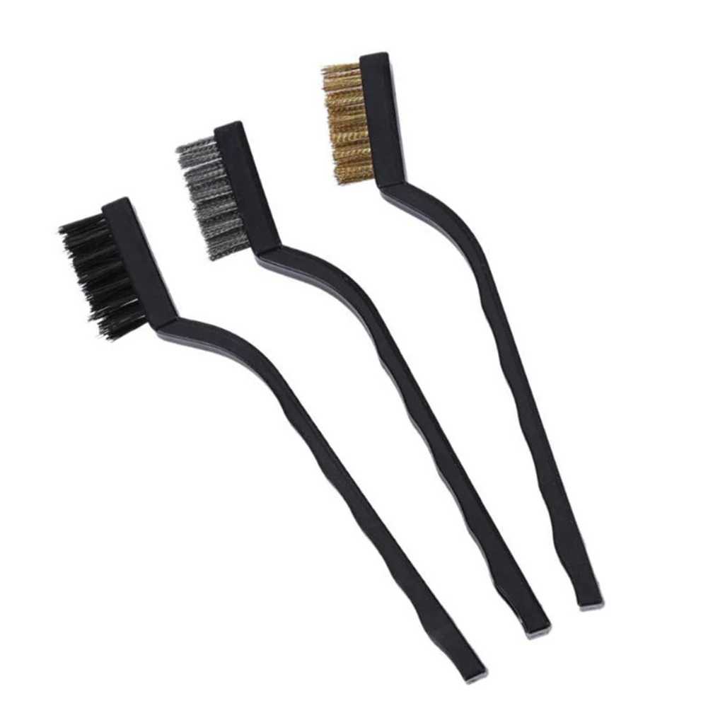 

1/3pcs Cleaning Brush Nylon Stainless Steel Copper Wire Clean Remove Rust Industrial Steel Wire Toothbrush Cleaning Tools