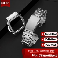 for casio refit for gshock dw56005610 gw5600e dwgw5000 stainless steel watchband casebezel 5000 dw5035 accessories with tools