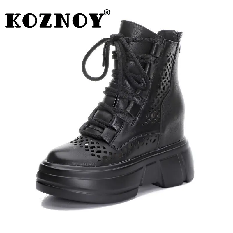 

Женские босоножки из натуральной кожи, на молнии, 10 см