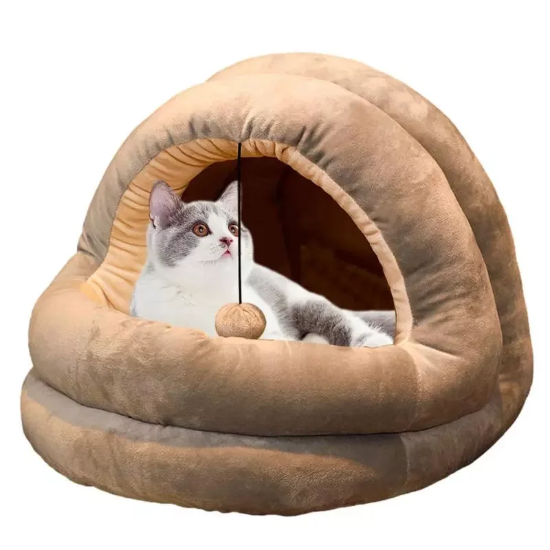 

Closed Bed Bed Warm Pet House Kitten Cave Cave Beds For Indoor Cats Small Dogs Bed Tent For Kittens Small
