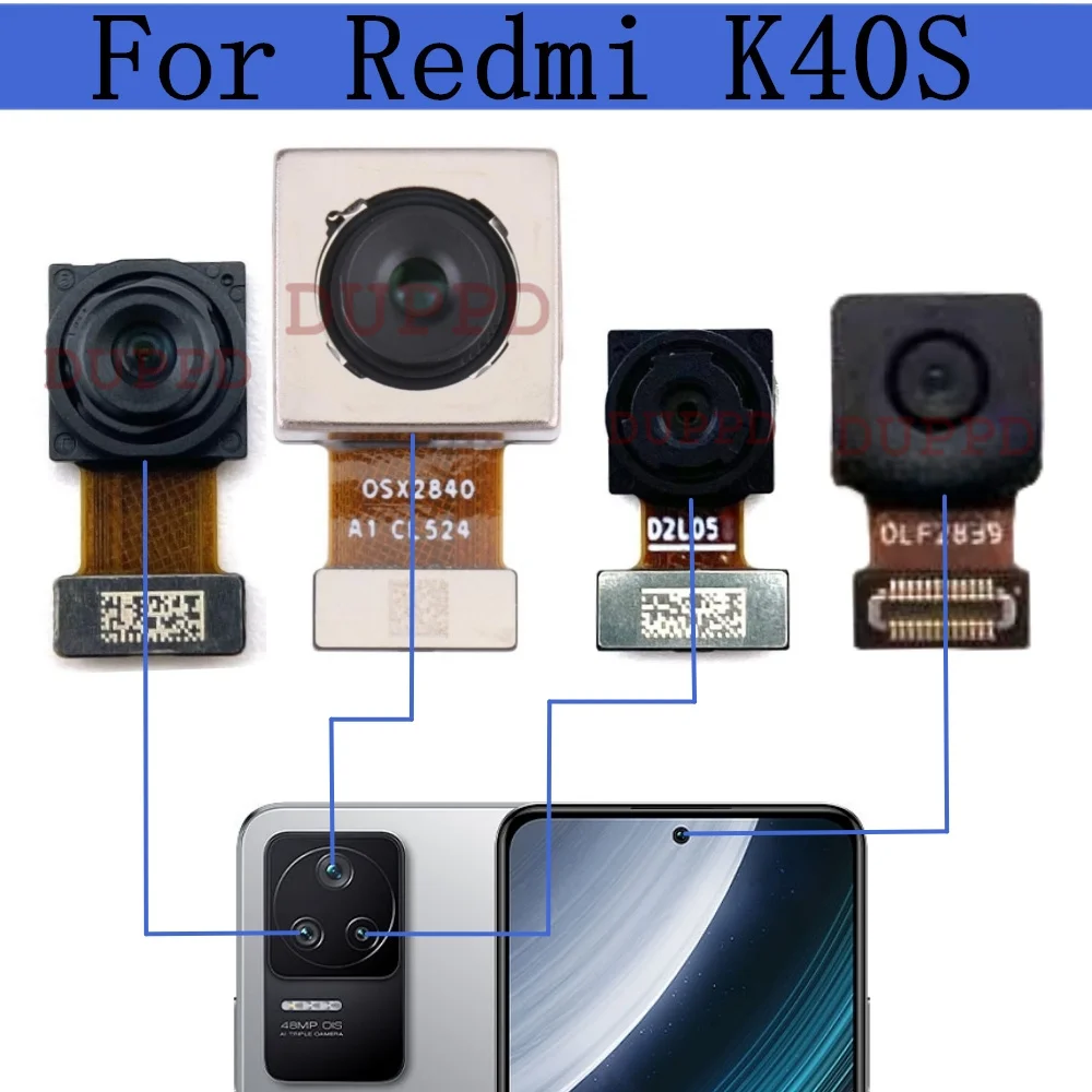 

Передняя и задняя камеры для Xiaomi Redmi K40S оригинальная широкая селфи ультраширокая Макросъемка основная фронтальная камера гибкий кабель запасные части