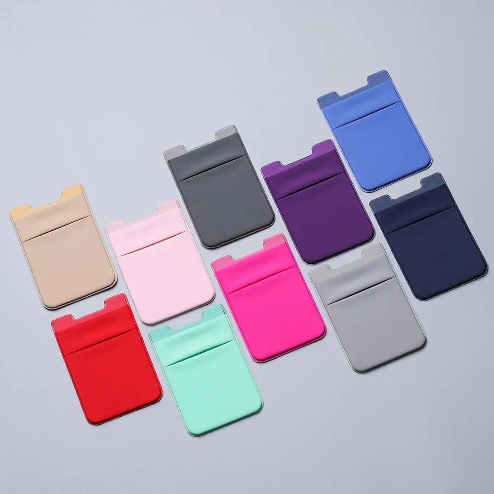 

New Unisex Lycra Credit Cards Pouch ID Card Holder Card Sleeve Cellphone Pocket