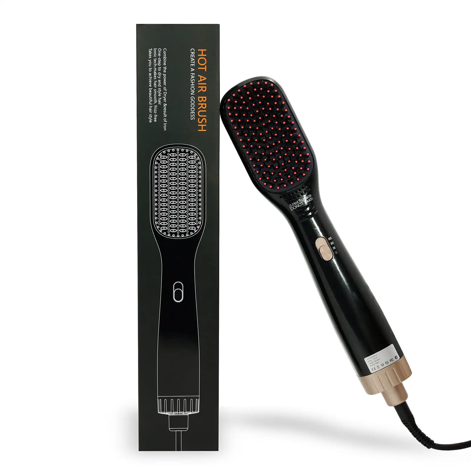 

2 in 1 Hair Dryer Brush & Straightener Brush, Electric Hair Styler for Women Black