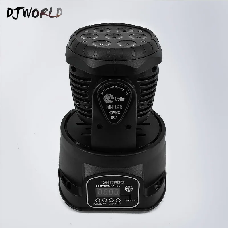 DJWORLD вращаюсветодиодный головка светодиодное освещение для сцены 7x18 Вт RGBWA + UV 6 в 1