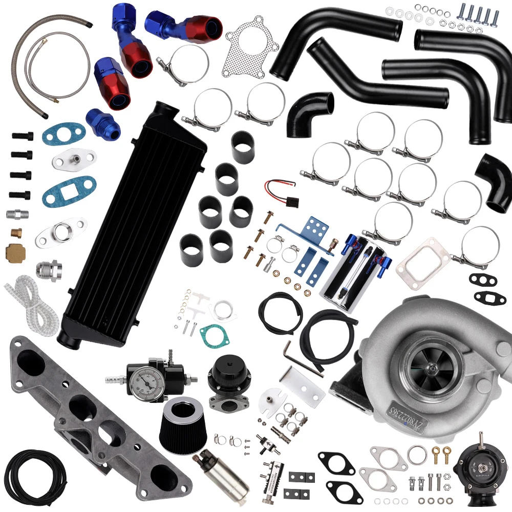 

1 set T3 T4 T04E Turbocharger Turbo Kit Wastegate +Manifold+Intercooler Piping Kit For Honda Accord CL F22 F23