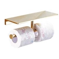 bathroom gold double toilet paper roll holder