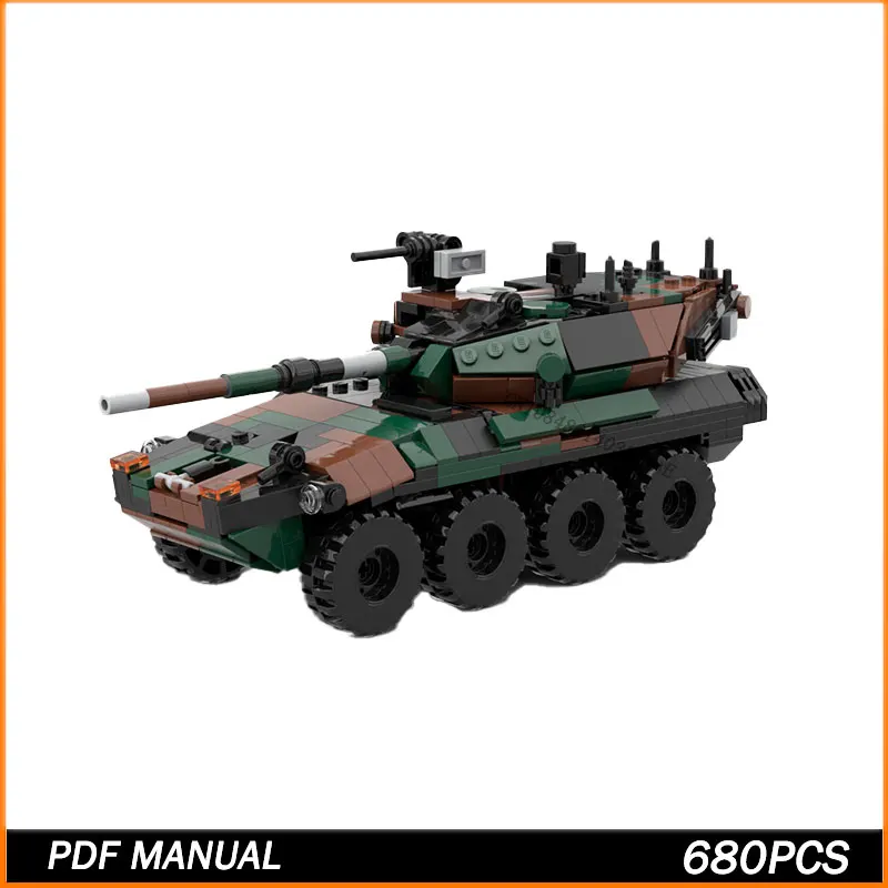 Фото MOC военная серия Centauro 2 строительные блоки для сборки бронетехники набор креативные подарки детские игрушки «сделай сам» 680 шт. №4