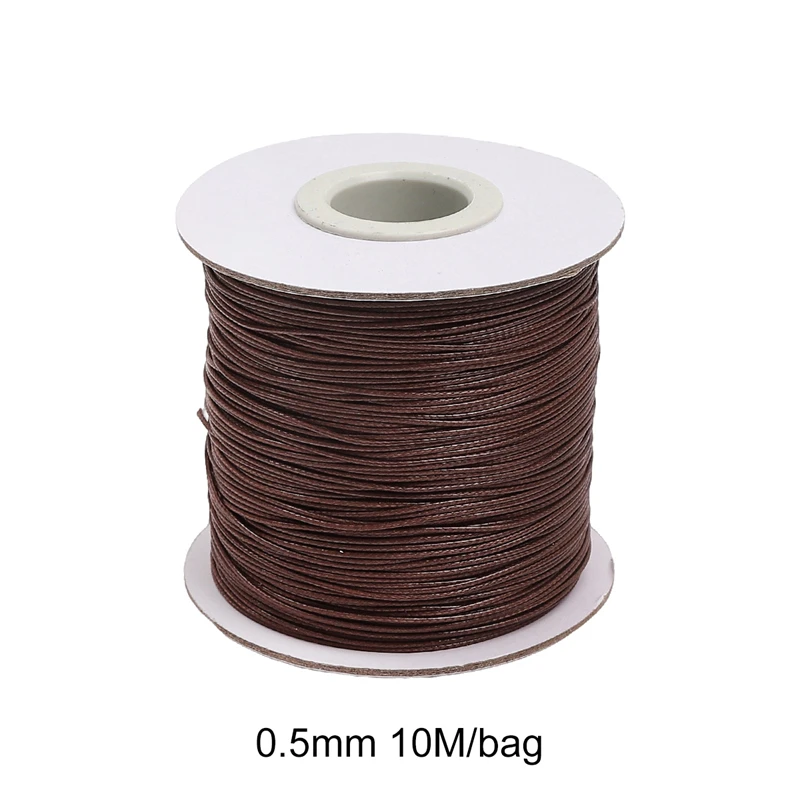 10 м/пакет 0 5 мм цветная кожаная леска вощеный шнур хлопковая нить веревка для