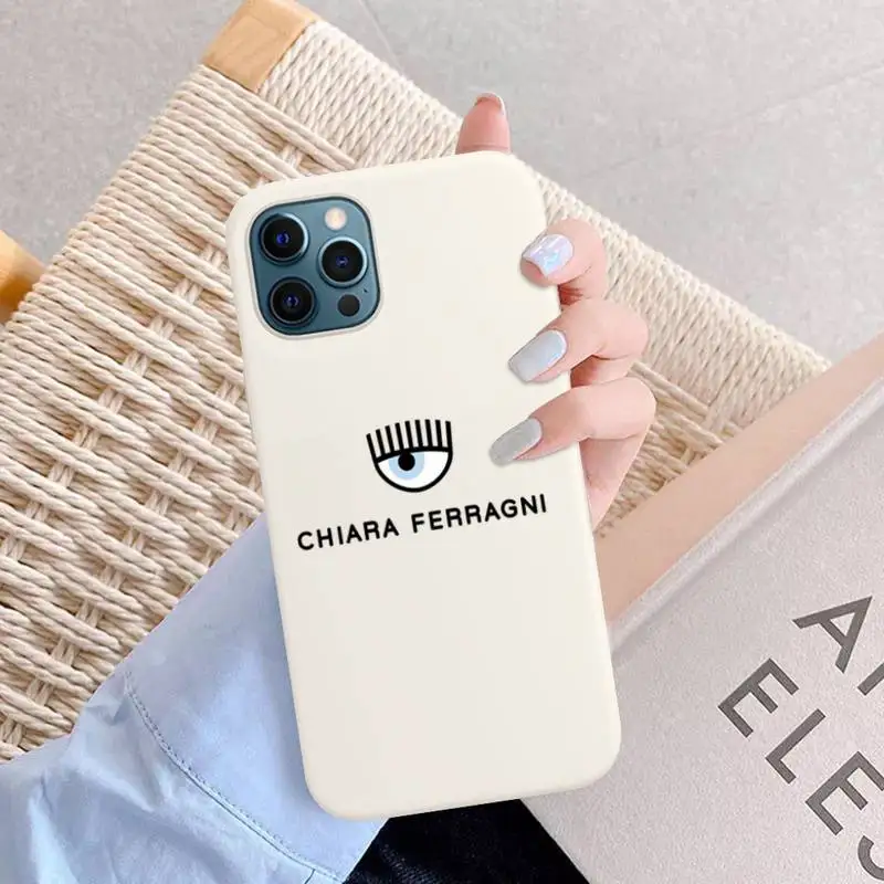 hot ferragnies eyes chiara phone case for iphone 11 12 13 mini pro xs max 8 7 6 6s plus x xr solid candy color case free global shipping