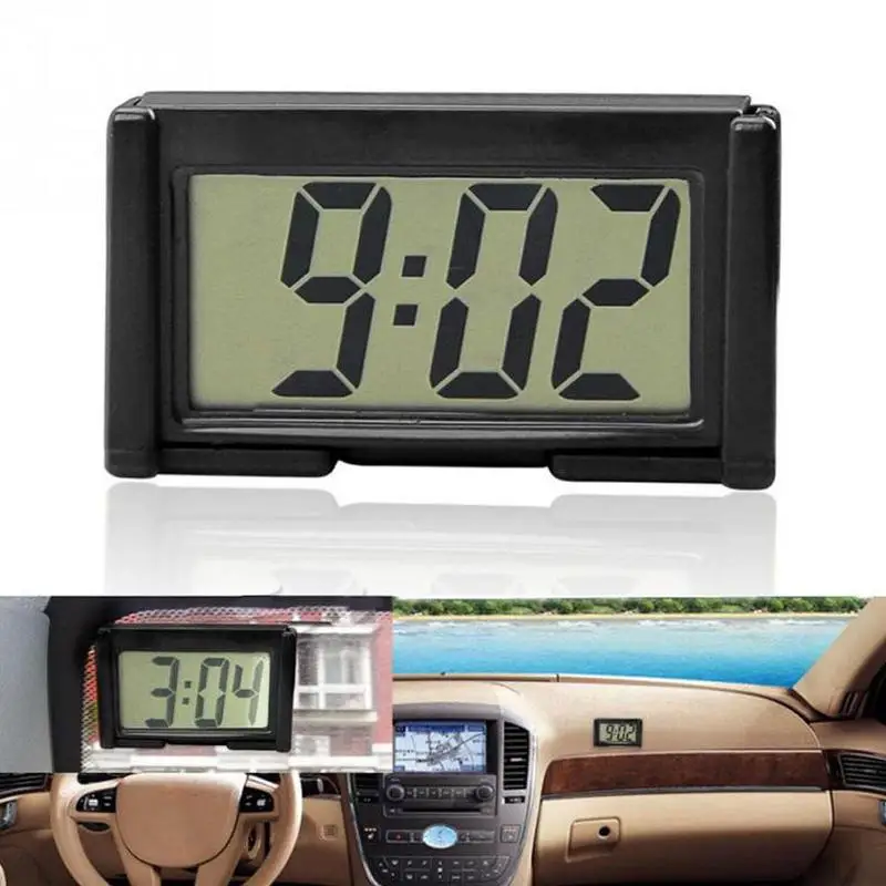 

1Pcs Mini Car Clock Auto Car Truck Dashboard Time Convenient Durable Self-Adhesive Bracket Vehicle Electronic Digital Clock