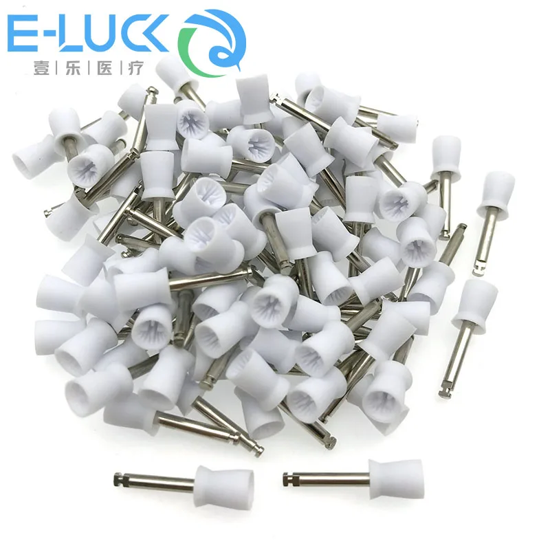 100 шт./кор. полировальный стакан для зубов композитный белый полировщик чистки