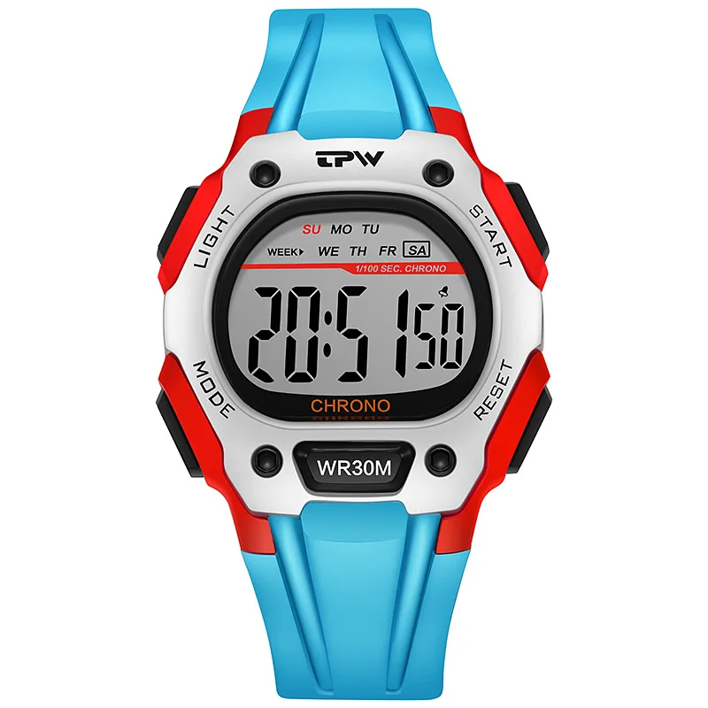 

Male students multi-functional waterproof sports electronic watch fashion cold chronograph watch for middle and high school stud