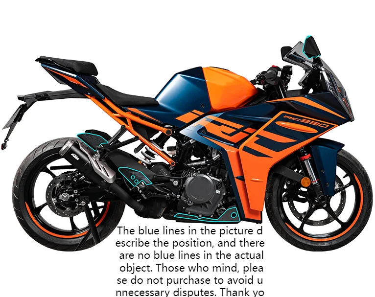 Для KTM RC390 2022 мотоциклетная Нескользящая подушка для топливного бака боковая