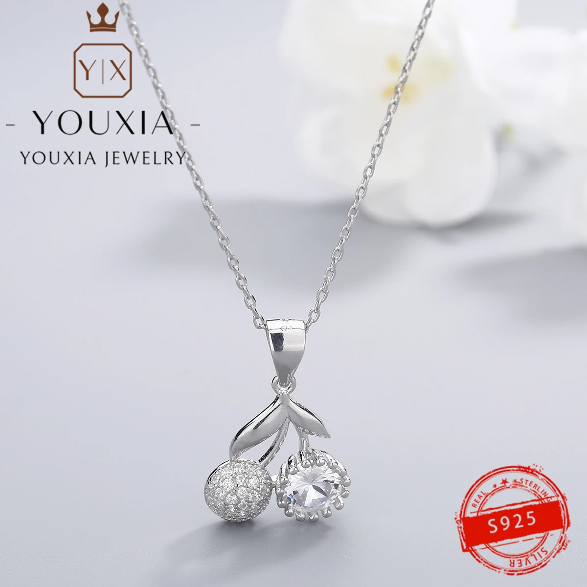 hot selling own brand diy s925 silver flower full diamond design party banquet fashion personality ladies fine shine jewelry free global shipping