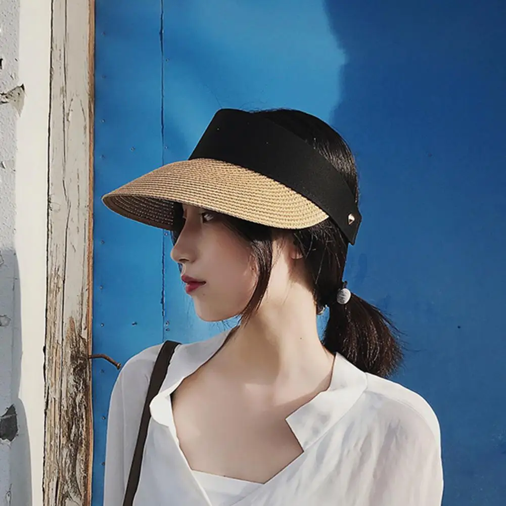 

Trendy Straw Hat All Match Stable Anti-deformed Adjustable Straw Hat