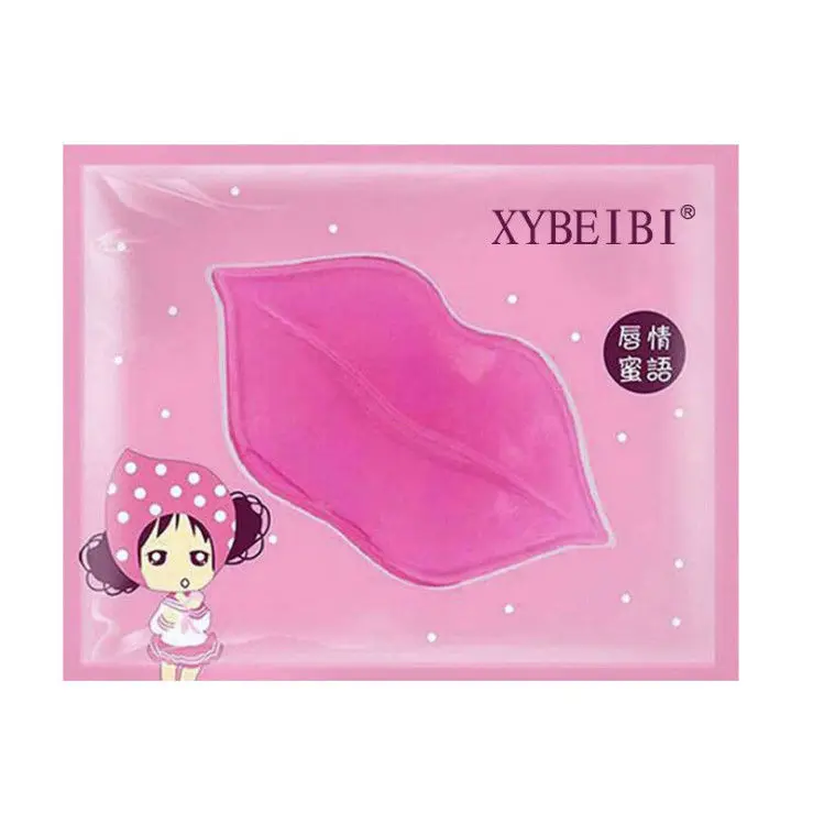 

100bags Plumper Crystal Collagen Lip Mask Pads Moisture Essence Anti Ageing Wrinkle Patch Pad Gel Lips