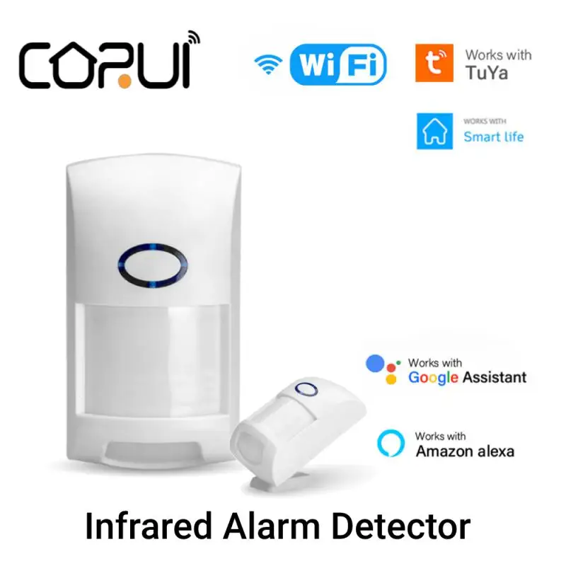 

CORUI WIFI Tuya Smart Infrared Alarm Detector Motion Sensor PIR Motion Sensor APP Control Work With Alexa Google Home Smart Life