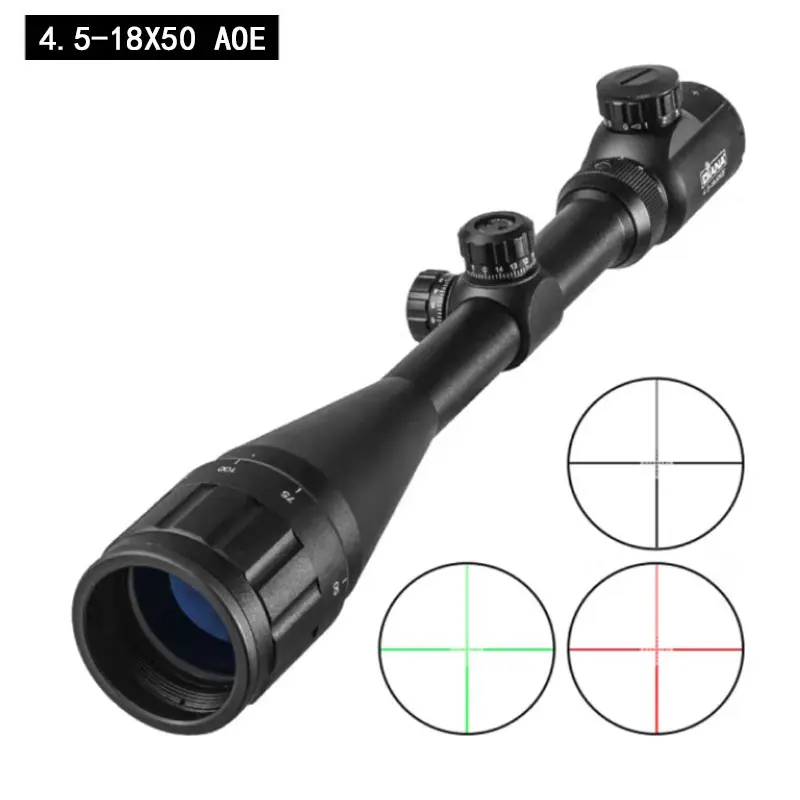 

4,5-18X50 AOE прицел задний прицел проволока плотная дифференцированная точка HD Высокий сейсмический прицел перекрестный искатель птиц