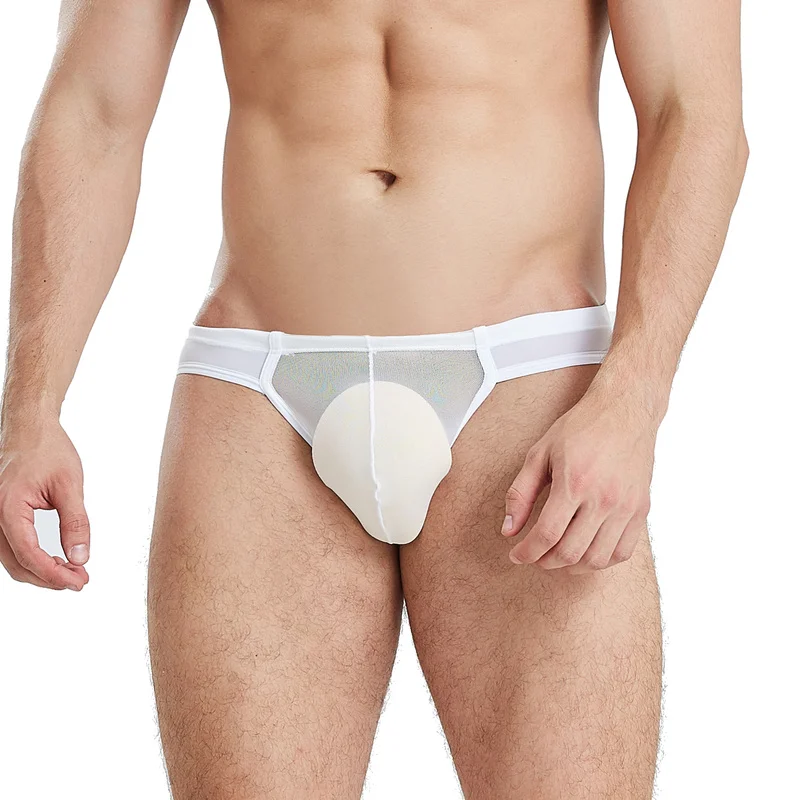 

Sexy Mens Underwear Mesh Open Butt Bikini Briefs Breathable See Through Male Panties Bulge Pouch Underpants Gay Sissy Lingerie
