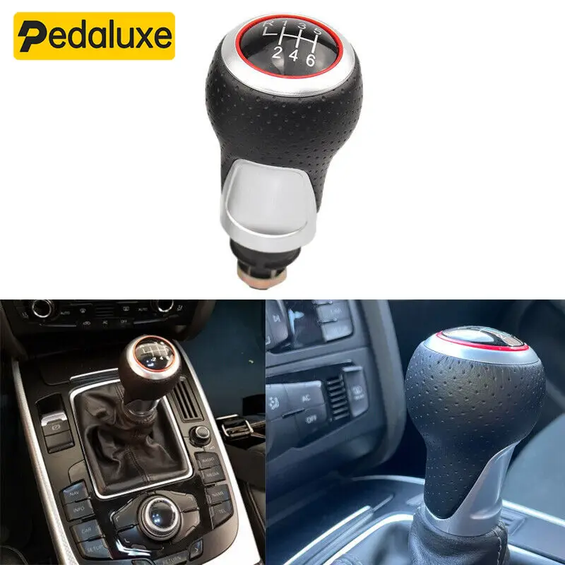 

5 6 Speed Manual Gear Shift Knob Shifter For Audi A3 A4 A5 A6 A8 8T S4 S3 C5 C6 Q5 8R
