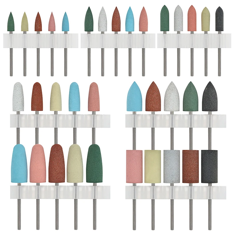 5 шт. силиконовые насадки для полировки кутикулы