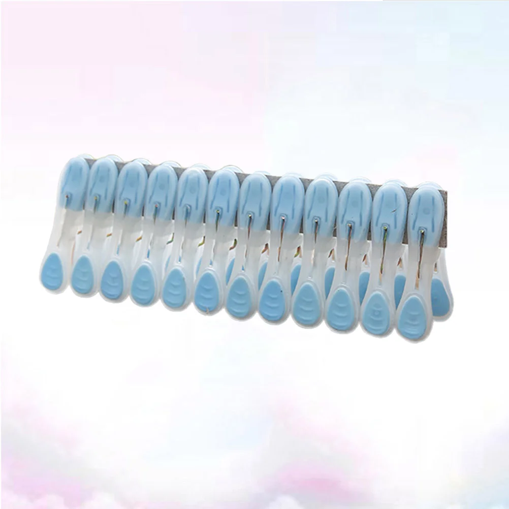 

24 Pcs Clips Outdoor Clothesline Laundry Heavy Duty Pegs Clothespins Plastic Drying Small Colored Beach Towel Hanger