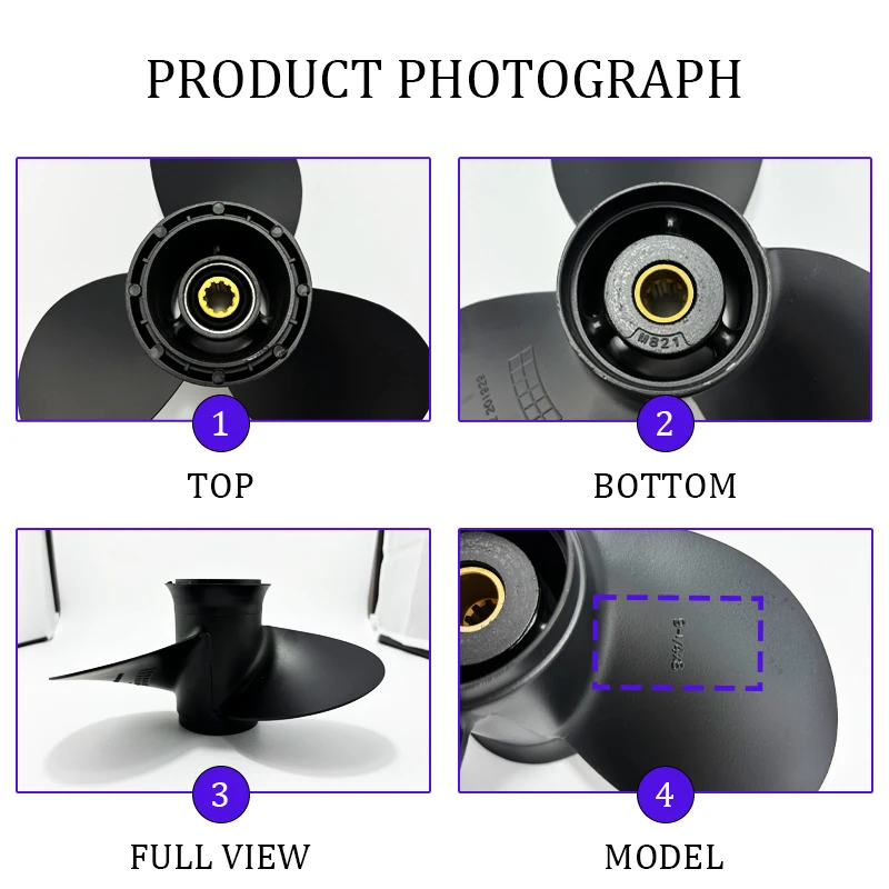 58100-91D00-019 Винт морского пропеллера из алюминиевого сплава для лодки Suzuki 8 л.с. 9 15 20