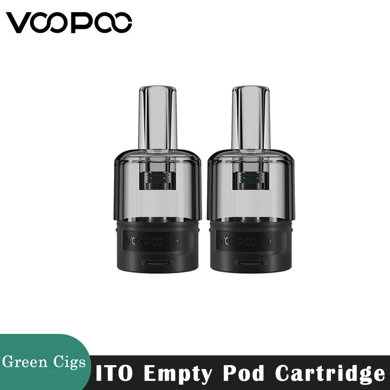 

2 шт./лот, оригинальный VOOPOO ITO Pod пустой картридж 2 мл бак подходит ITO-M2 ITO-M3 катушка для Doric 20 kit
