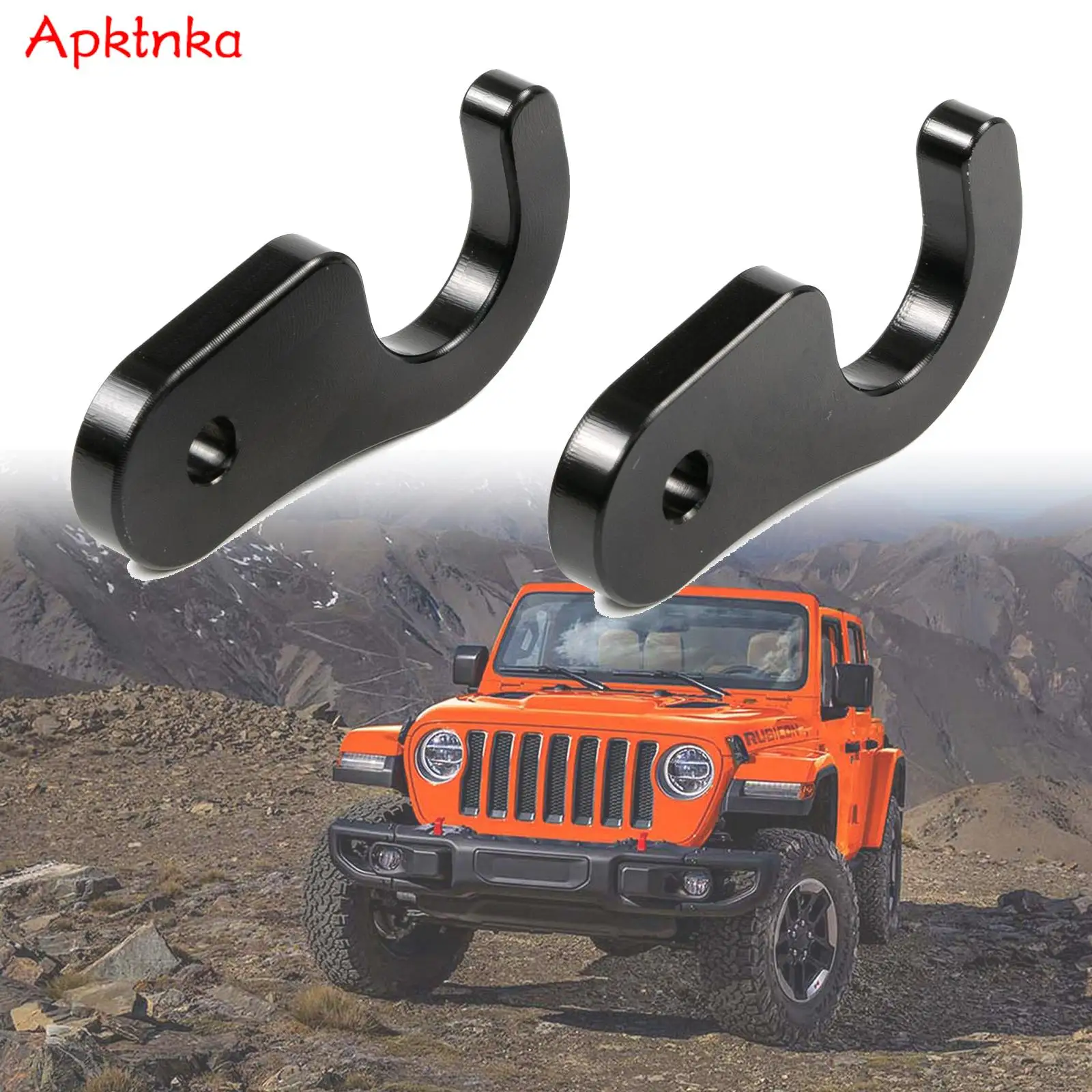 

APKTNKA Car Accessories Set Auto Sun Visor Clip Repair Kit Protector For Jeep Wrangler JK JL Gladiator JT Metal 2018 2019-2022