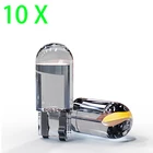 10X автомобильный сигнальный фонарь 5W 5 светодиодный лампочка T10 12V COB стекло 6000K клиновидный автомобильный боковой фонарь заднего хода без ошибок внутренние купольные лампочки свет s