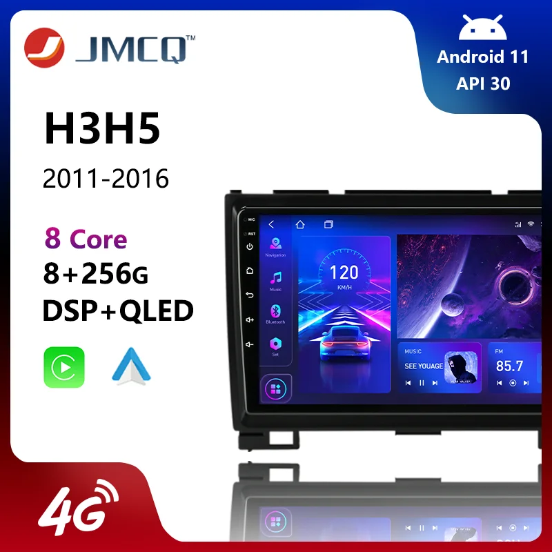 

JMCQ 9" 2G+32G Android 11 DSP Car Radio Multimedia Video Player For Haval Hover Great Wall H3 H5 2011-2016 Navigation GPS 2 din