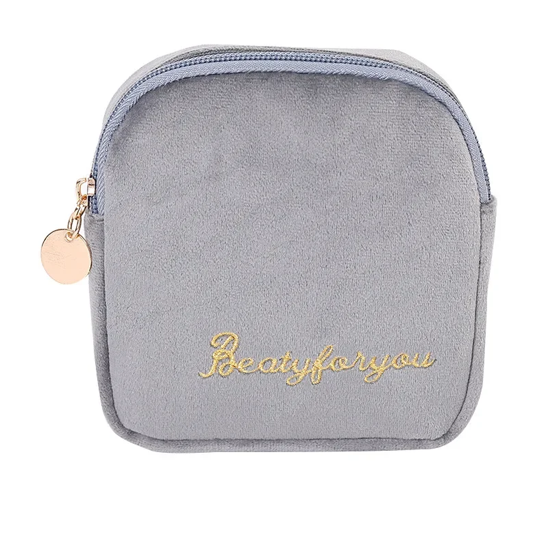 

Large Capacity Sanitary Napkin Storage Bag Velvet Cloth Sanitary Pad Bag Portable Plush Cloth Pad Bag Fabric Storage Bag Neceser