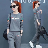 autumn and spring new fashion women suit womens tracksuits casual set fleece sweatshirt two pieces set