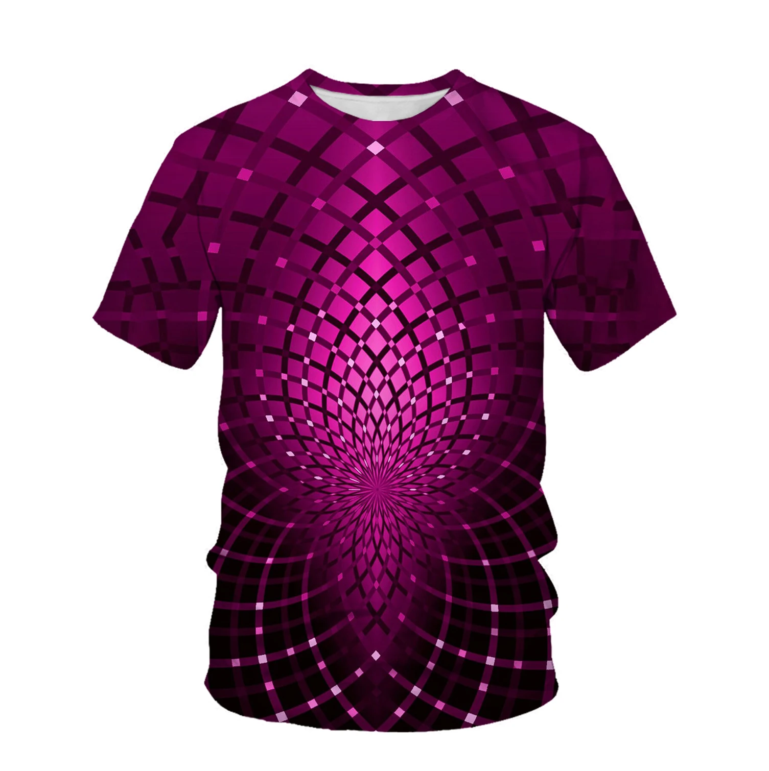 

Spring/summer 3D Print fashion hip hop Crewneck Short sleeve top Abstract Harajuku men's T-shirt oversized polyester