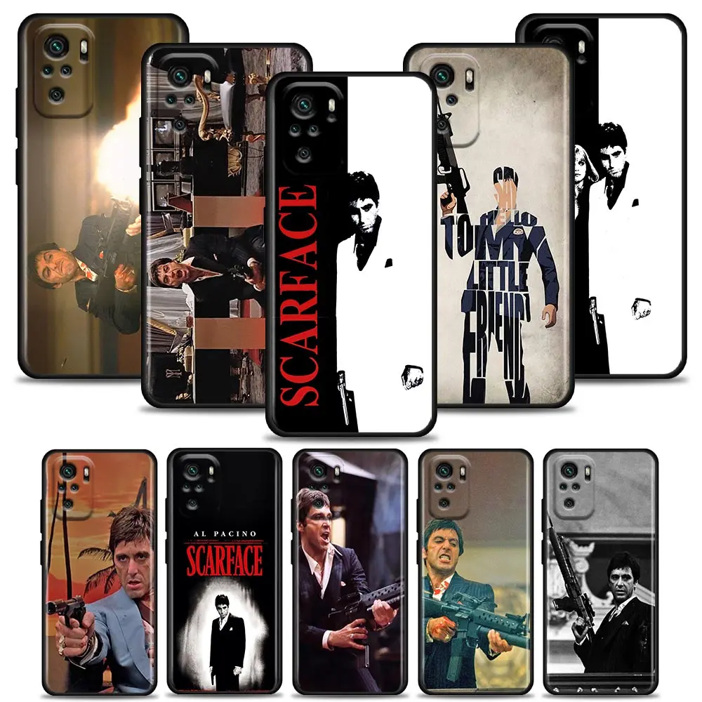 

Scarface Tony Montana Mobile Phone Shell for Redmi K40 K40S K50 6 6A 7 7A 8 8A 9 9A 9C 9T 10 10C Pro Plus Soft Case Cover Shell