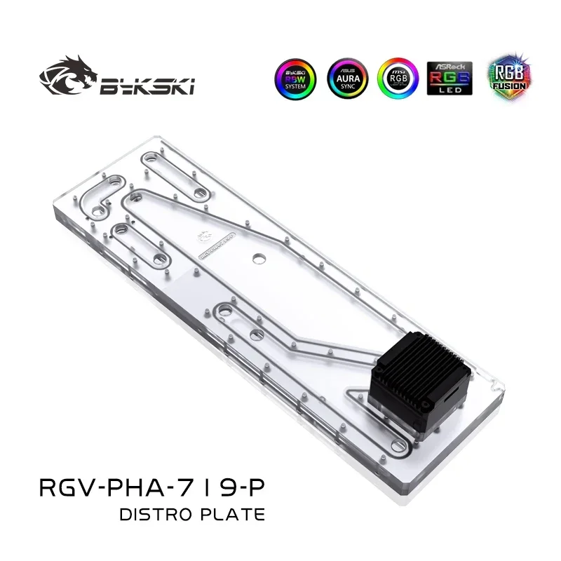 Фото Акриловый танк BYKSKI для корпуса компьютера PHANTEKS 719LTG/3PIN 5V D-RGB/комбинированного насоса DDC, решение для канала холодной воды №1