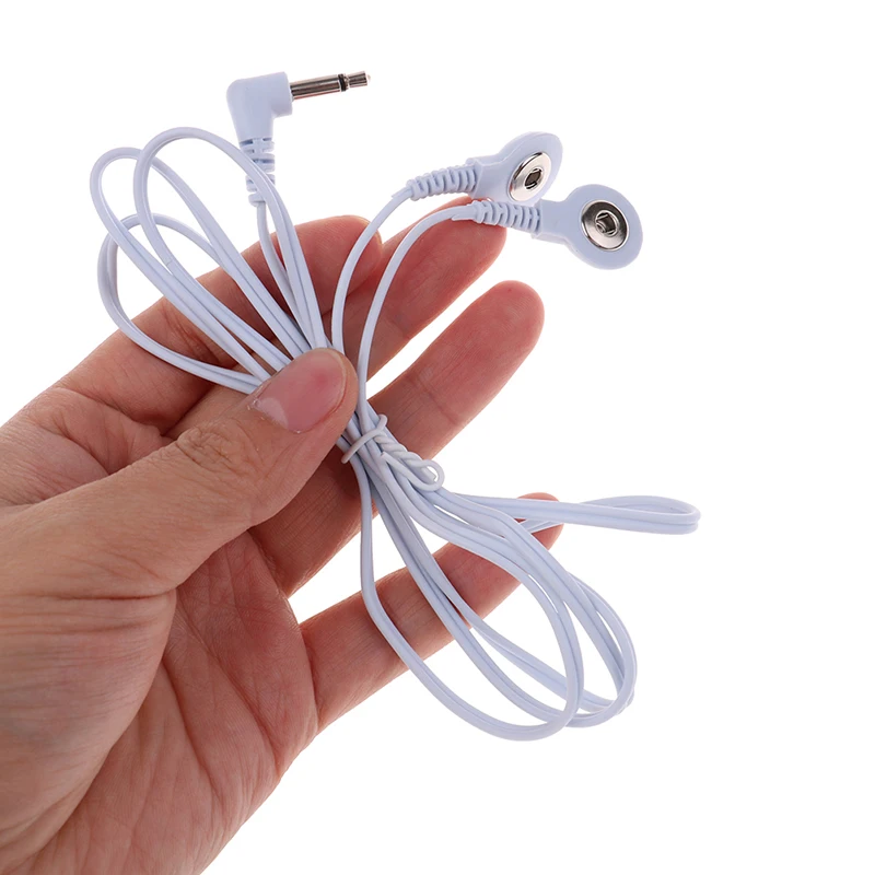 

Electrode Lead Wires Jack Dc Head 3.5Mm Snap Replacement Tens Unit Cables 2-way