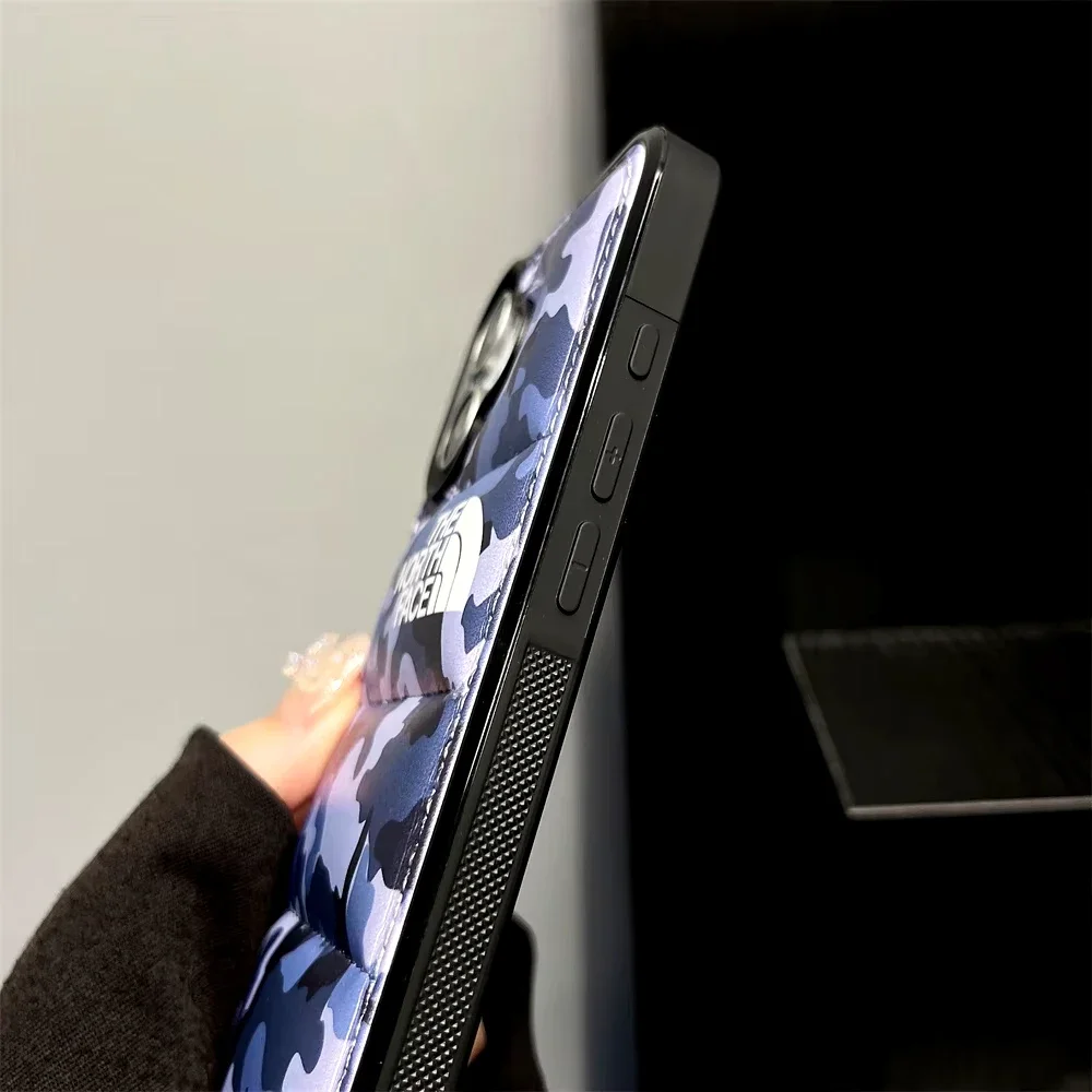 Модный пуховик-пуховик для iPhone 16 15 14 13 12 11 Pro X XR XS Max 7 8 Plus SE мягкий силиконовый