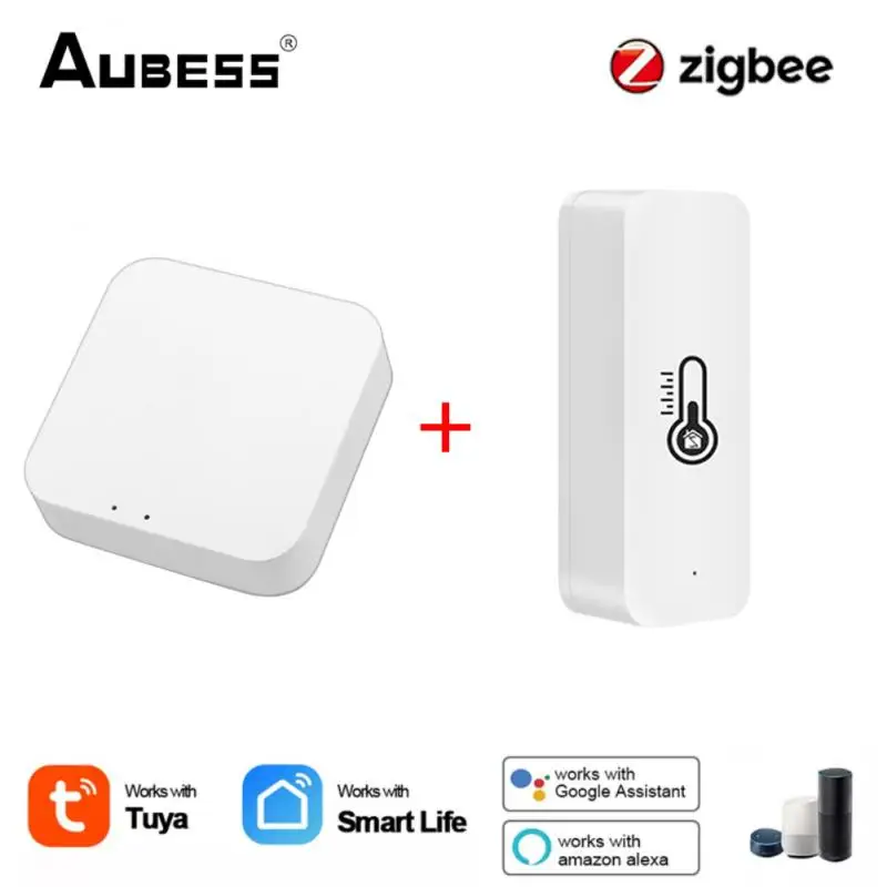 

Tuya Zigbee Temperature Humidity Sensor Monitoring Reminder Temperature Humidity Via Smart Life Voice Control Alexa Google Home