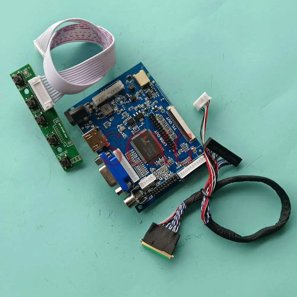 

Плата контроллера ЖК-экрана для Φ 14 "LVDS 40 Pin ноутбука AV + VGA + HDMI-совместимый Комплект «сделай сам» 1366*768