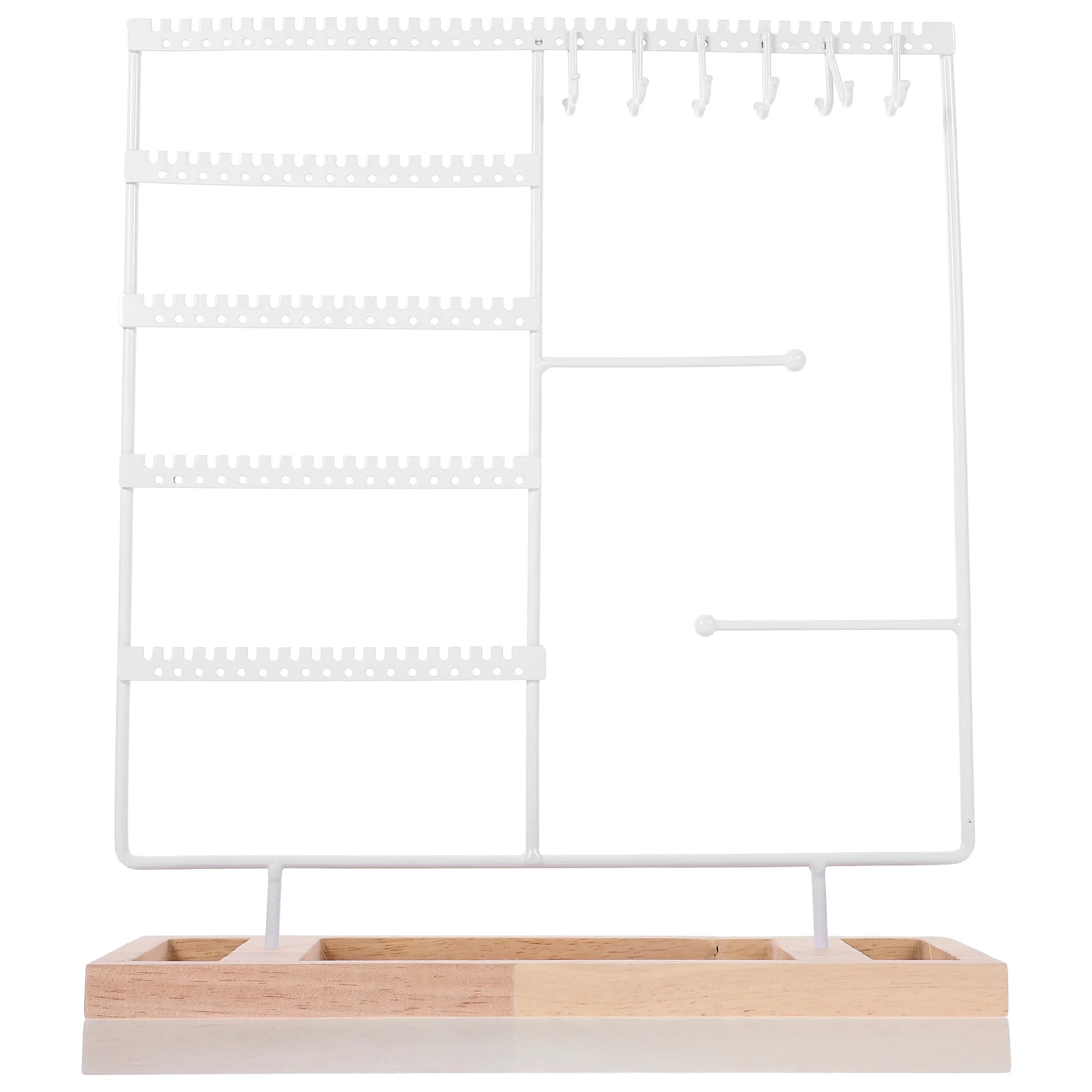 

Подставка для сережек с деревянным подносом