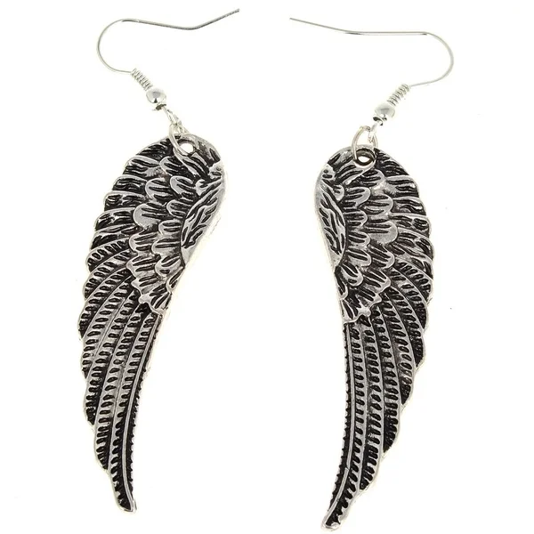 

New Hot Sale Fashion Trend Jewelry Creative Design Silver Color Angel Wings Pendant Earring Jewelry